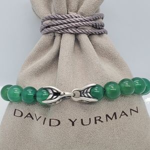 David Yurman green Onyx spiritual beaded bracelet